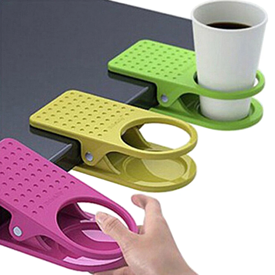 Tea Accessories Home Office Desk Table Cup Clip Drink Cup Cans Coffee Mug Holder Folder