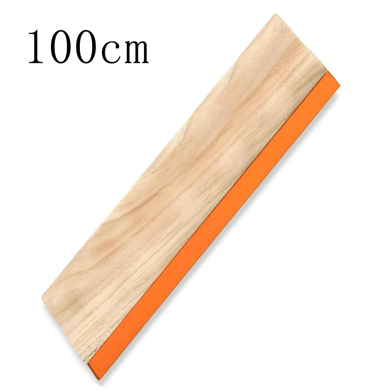100cm Long Screen Printing Rubber Squeegees Board 75 Durometer Wooden Handle for Silk Screen Printing Machine