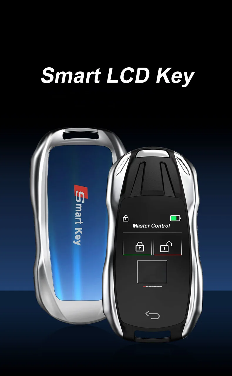 LAKASAN 828 Universal Car Smart LCD Key Intelligent LCD Key Remote Control With Screen Keyless Entry For Cars With Engine Start