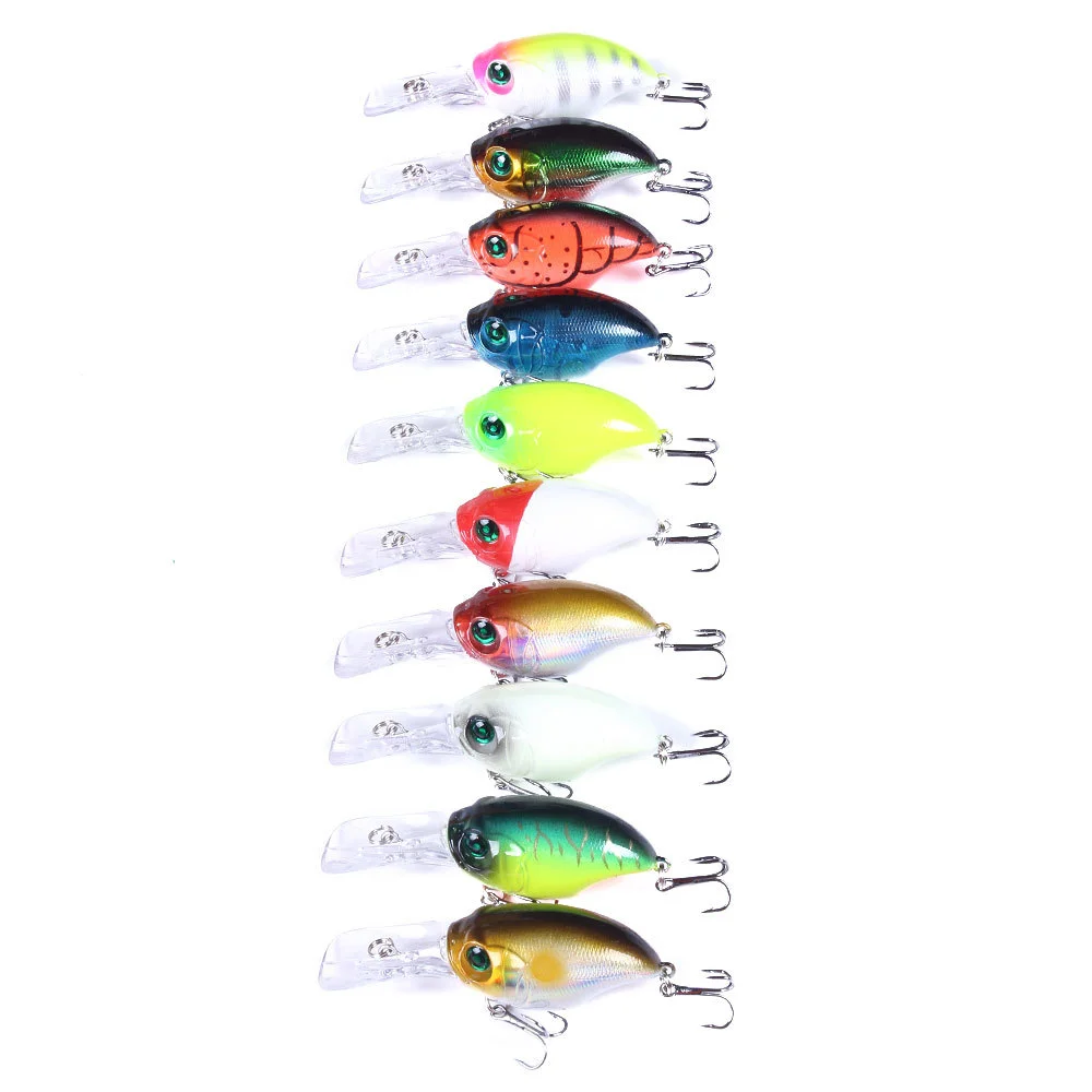 2022 New Seaknight long Tongue fishings lure hardbait wobbler lure 3D eyes Colorful painting 10Colors 7.5CM 11g for bass pikes