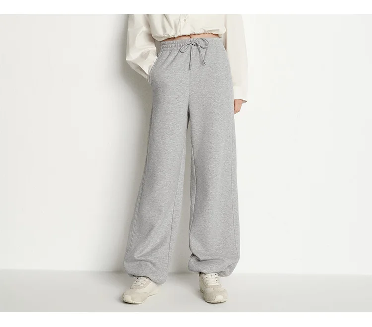 Semir Freizeithose für Damen, Winter, wärmeisolierend, antibakteriell, mit Fleece gefüttert, Kordelzug, Jogginghose, getäfelt, neues, vielseitiges, weites Bein – Detail 9