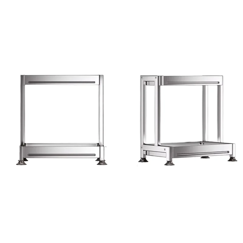 Thickened Stainless Steel Seasoning Rack, Double Layer Kitchen Storage Shelf, Multifunctional Floor Standing Organizer