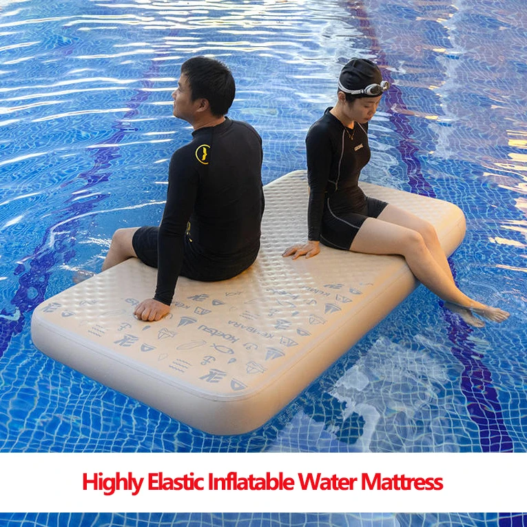 

Multi-size Inflatable Water Mattress Highly Elastic Yoga Mat Wire-drawn PVC Inflatable Water Floating Platform Entertain Fitness