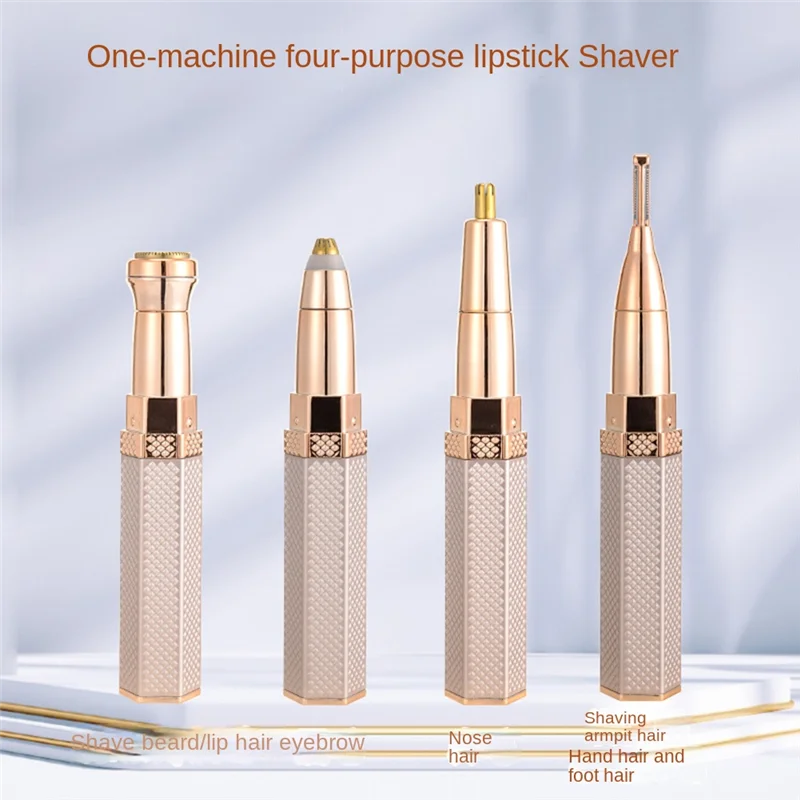 1 PCS Electric Facial Lipstick Hair Remover Mini Eyebrow Trimmer Women Lipstick Shape Shaver Body