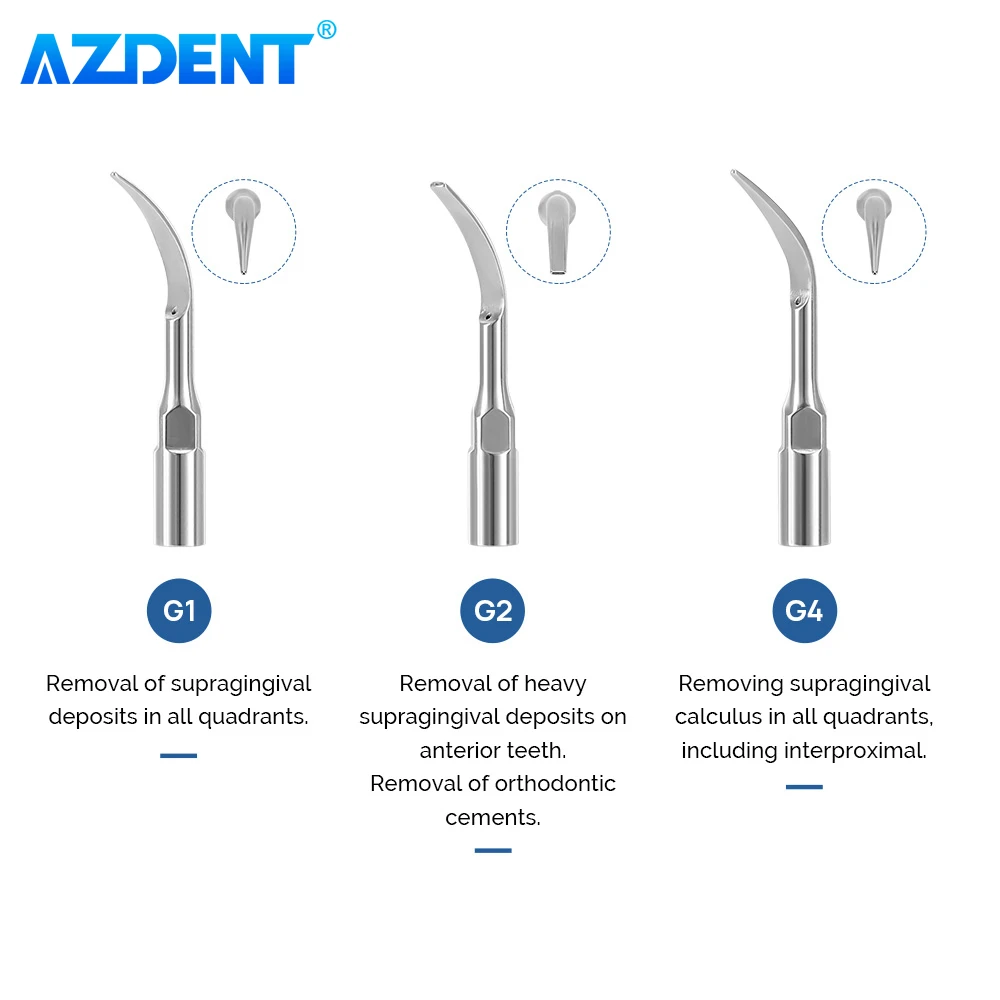 Dental Air Scaler Handpiece AZDENT Super Sonic Scaling Handle Tooth Cleaner 2/4 otwory z końcówkami G1 G2 G4 135 ° C Ddisinfection