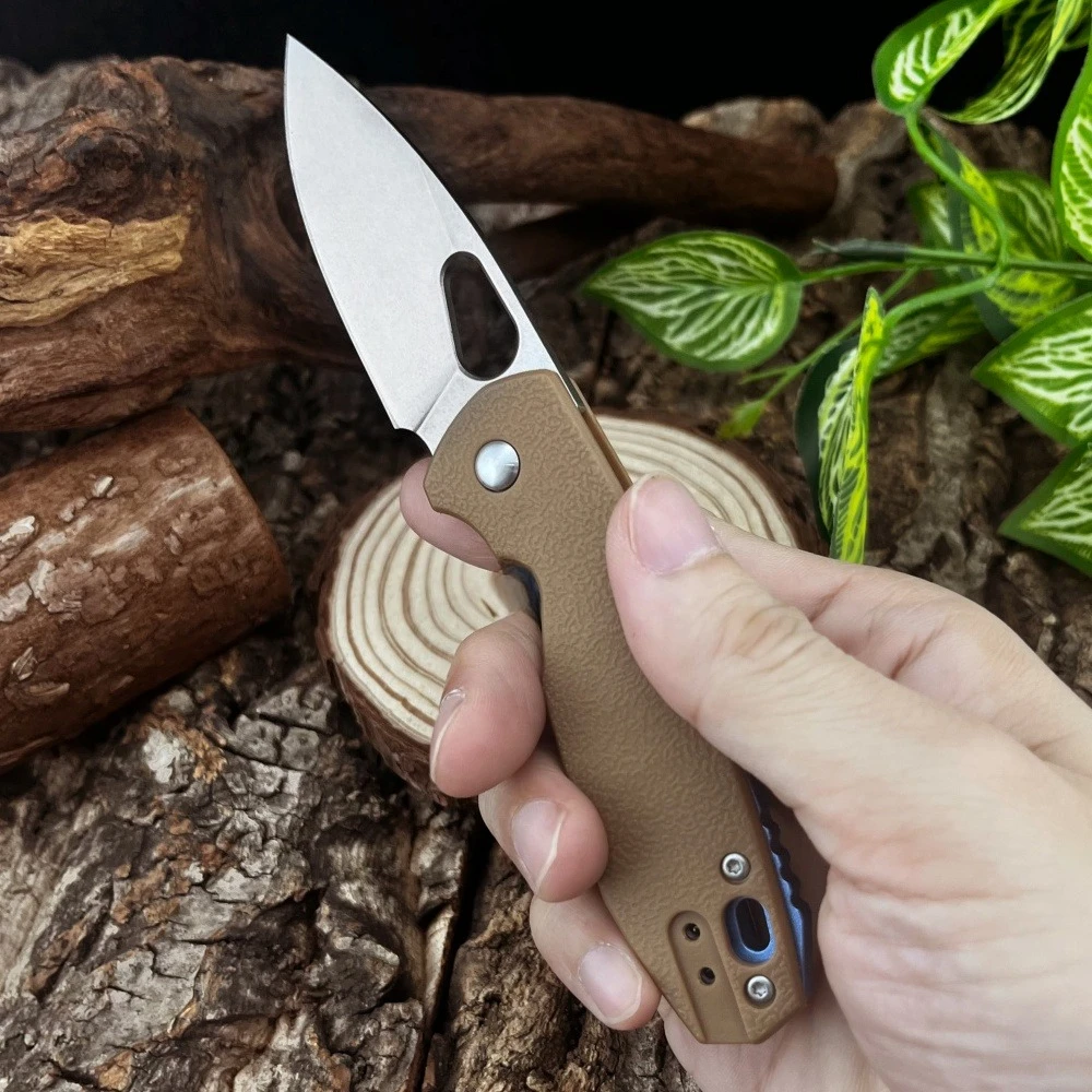 Cuchillo de bolsillo de supervivencia de alta calidad, hoja 8Cr13Mov, mango G10, cuchillos de acampada, cuchillos de autodefensa para exteriores, cuchillo plegable