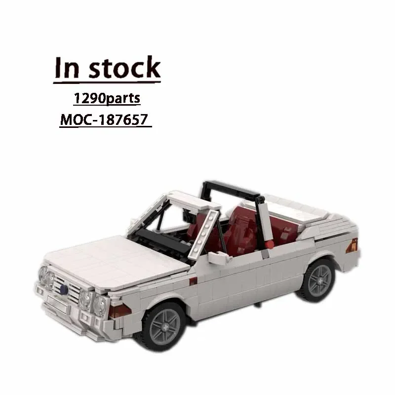 

MOC-187657 White Convertible Super Scissor Door Roadster Building Block Model 1290 Parts Boy Birthday Building Blocks Toy Gift