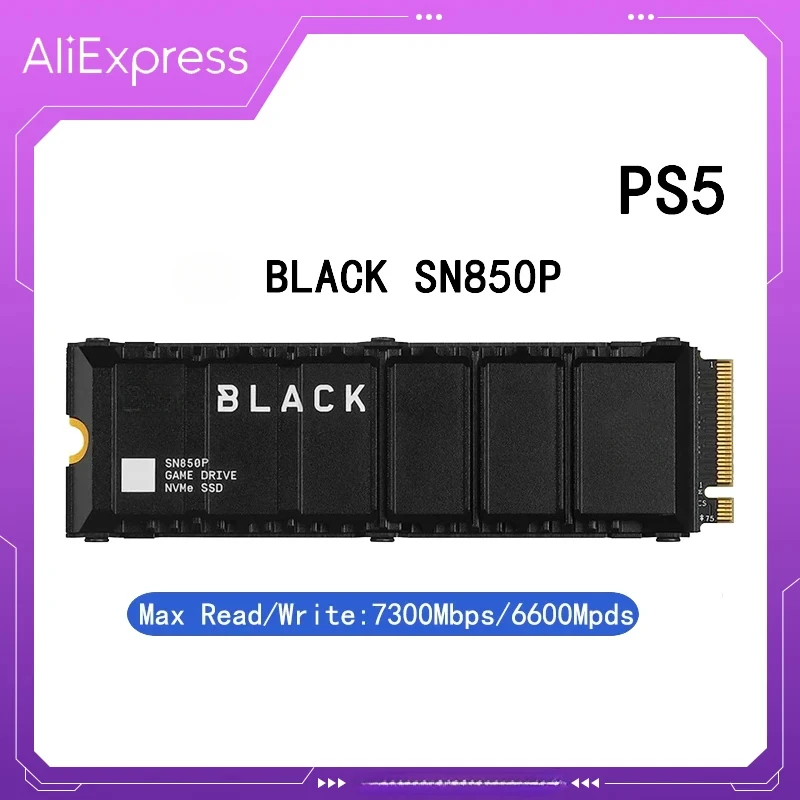 2025_BLACK 8TB SN850P Game Drive NVMe SSD for PS5 Consoles PCIe Gen4 Sony version 1TB 2T 4T solid state drive 7300MB/s