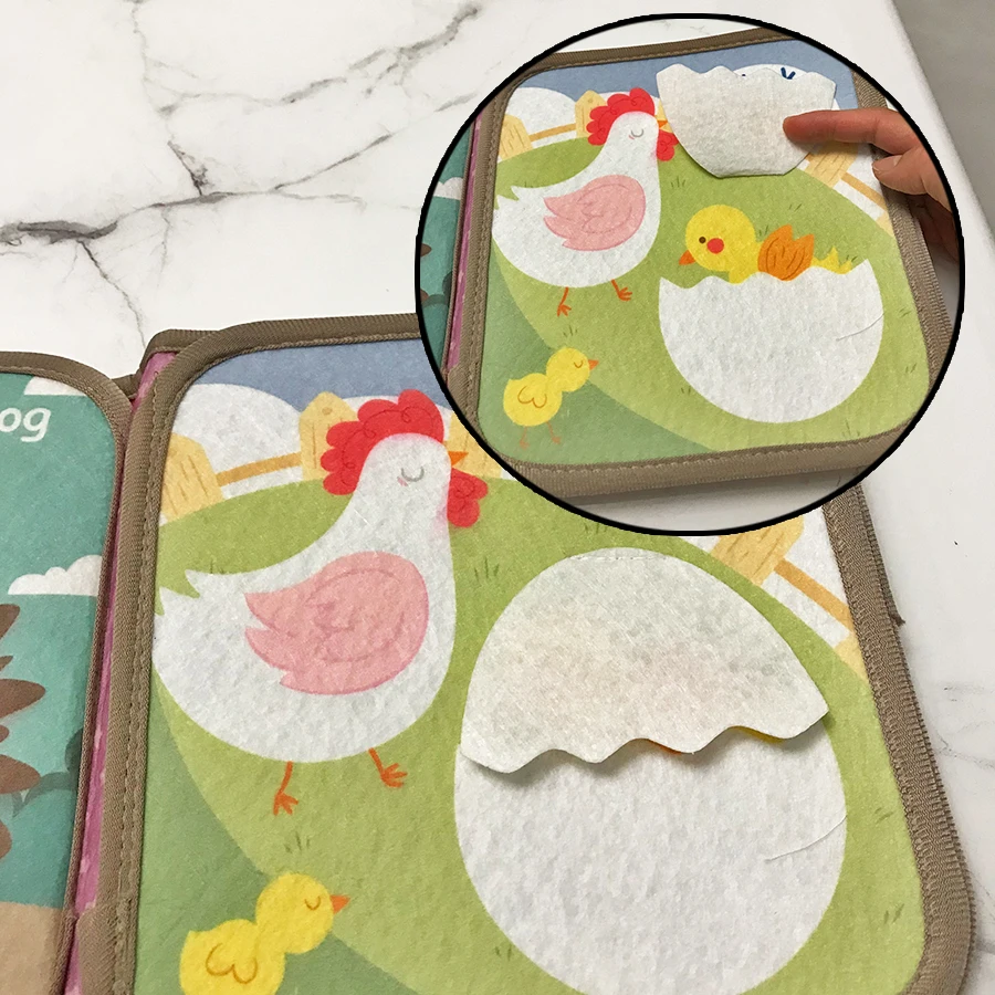 Il bambino non può strappare, libro di stoffa per l'educazione precoce, libro morbido, panno in feltro per bambini, apprendimento della cognizione, giocattoli per bambini