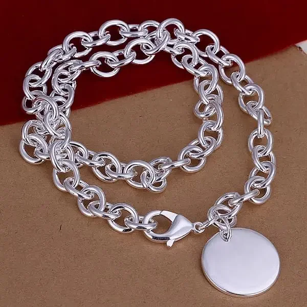 925 sterling Silver Classic Thick chain heart dragonfly pendant Necklaces for women fashion party wedding accessories Jewelry