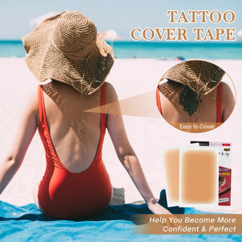 

A73U ультратонкая 6-шт лента для покрытия татуировки, патч невидимая водонепроницаемая наклейка-консилер для тона кожи для покрытия татуировок