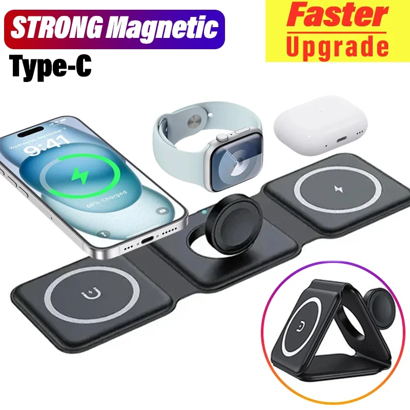 30W Magnetic Wireless Charger Pad For Macsafe iPhone 15 14 13 12 Pro Max Mini Induction Fast Wireless Charging Station  Charger