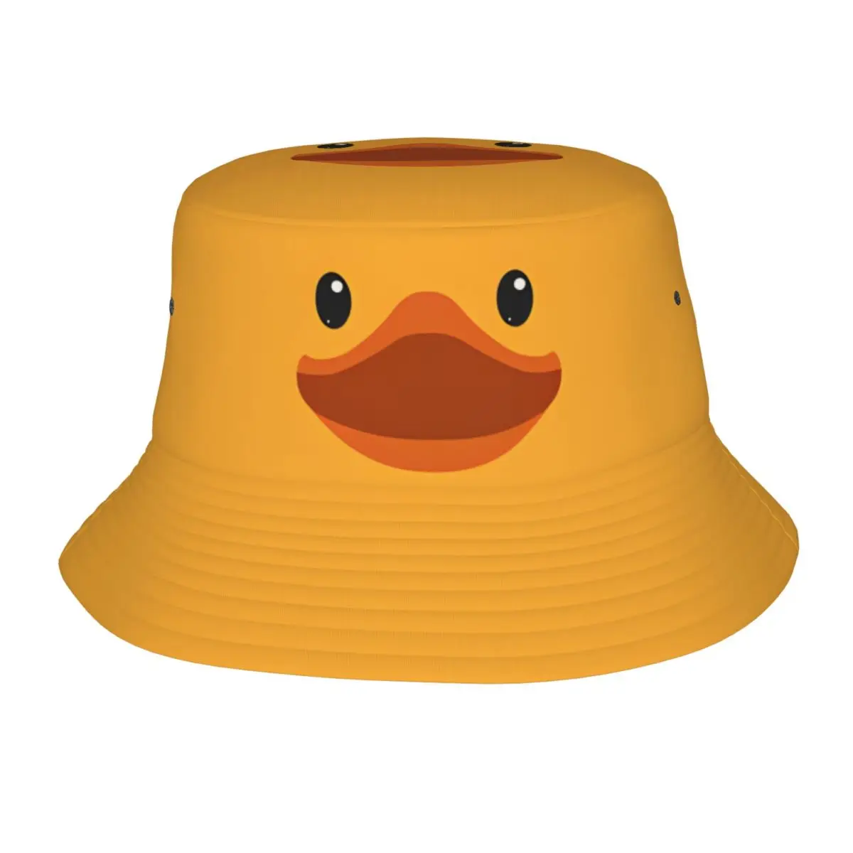 

Summer Beach Hatwear Yellow Duck Merch Bucket Hat Harajuku Unisex Sun Hats Cute Ducky Bob Hat Packable Fisherman Caps Camping