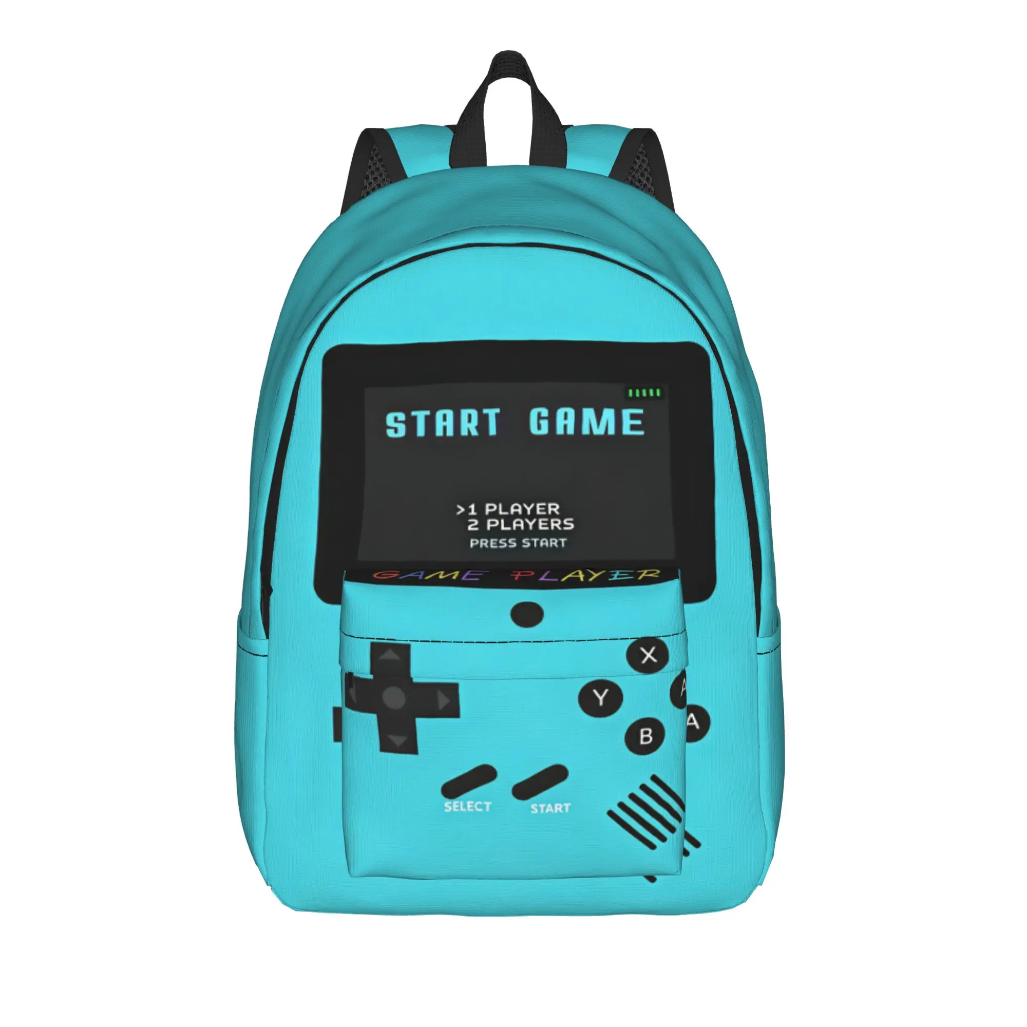 Creative Robot Design Backpacks For Firls Funny Games Console Pattern Backpack For Women Cute Cartoon Canvas Backpack Travel Bag