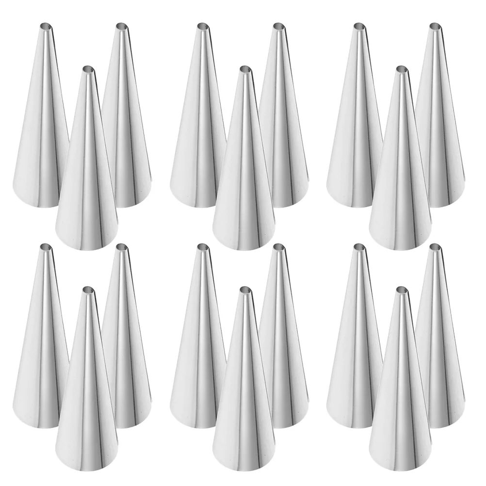 

30Pcs Stainless Steel Croissant Molds Cone Shape Baking Tools for Danish Pastries Cream Horns Cannoli Tubes Professional Pastry