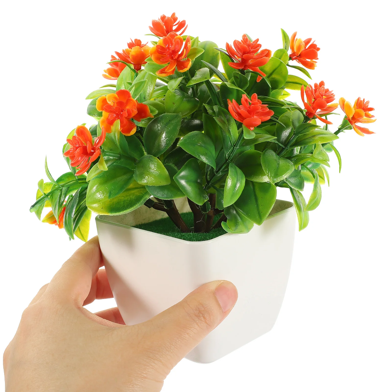 

2pcs Simulation Rose Bonsai Artificial Flowers Fake Potted Plants Indoor Decoration Warm Environment Perfect Gift