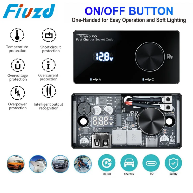 12V 24V Dual USB power outlet adapter charging adapter for 12v socket charging adapter for 12v charging adapter for outlet