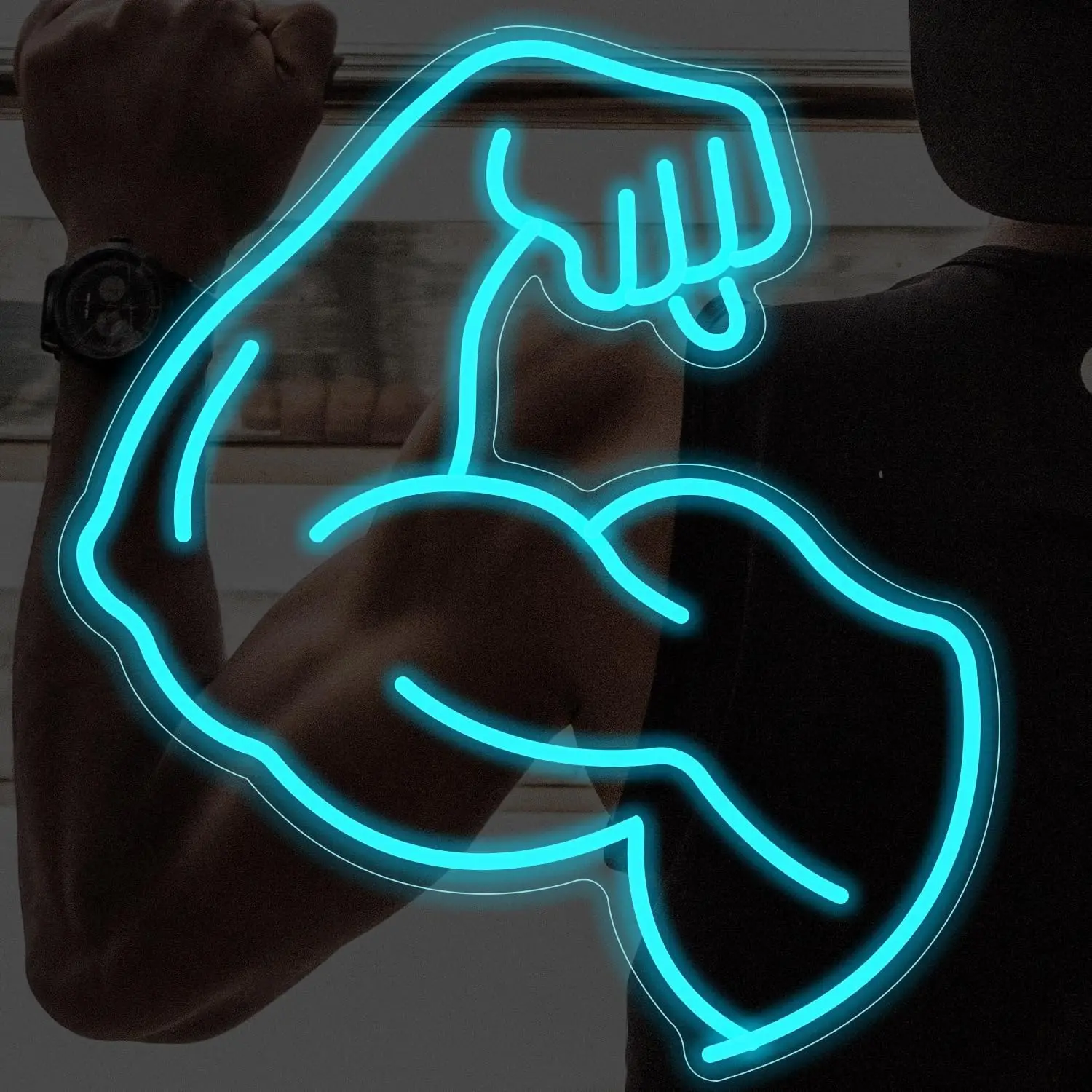 

Muscle Arm Neon Sign for Wall Decor LED Light for Sports Theme Gym Wall Boy Room Decor Man Cave Garage Gym Fitness Center Gifts