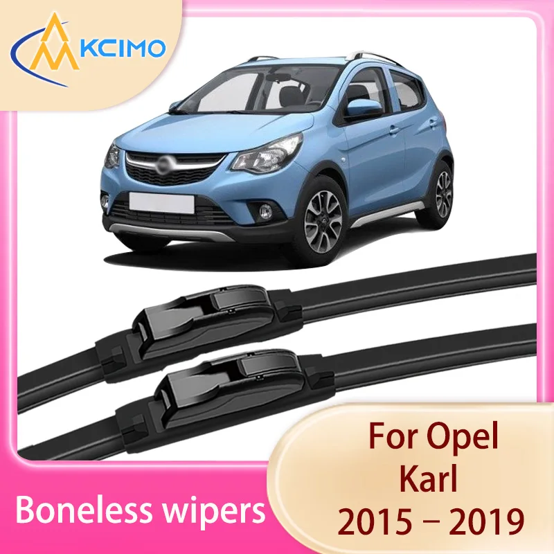 

2Pcs front windshield wiper blades are efficient and responsive, suitable for Opel Karl 2015–2019