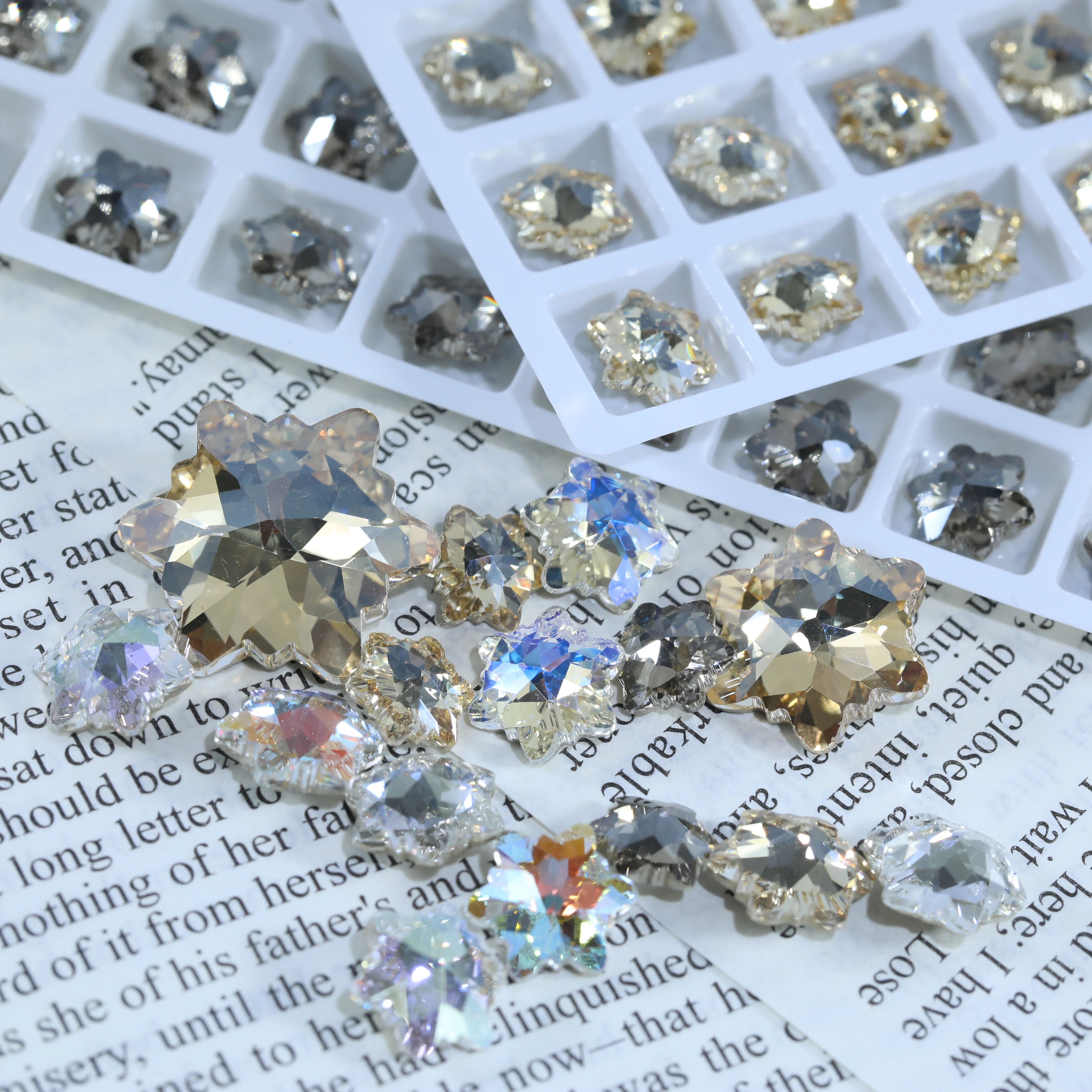 Edelweiss Fancy Stone Glänzende Kristalle Weihnachtskollektion Strasssteine DIY Bastelzubehör Haarschmuck Nagelkunst Taschenzubehör – Detail 4