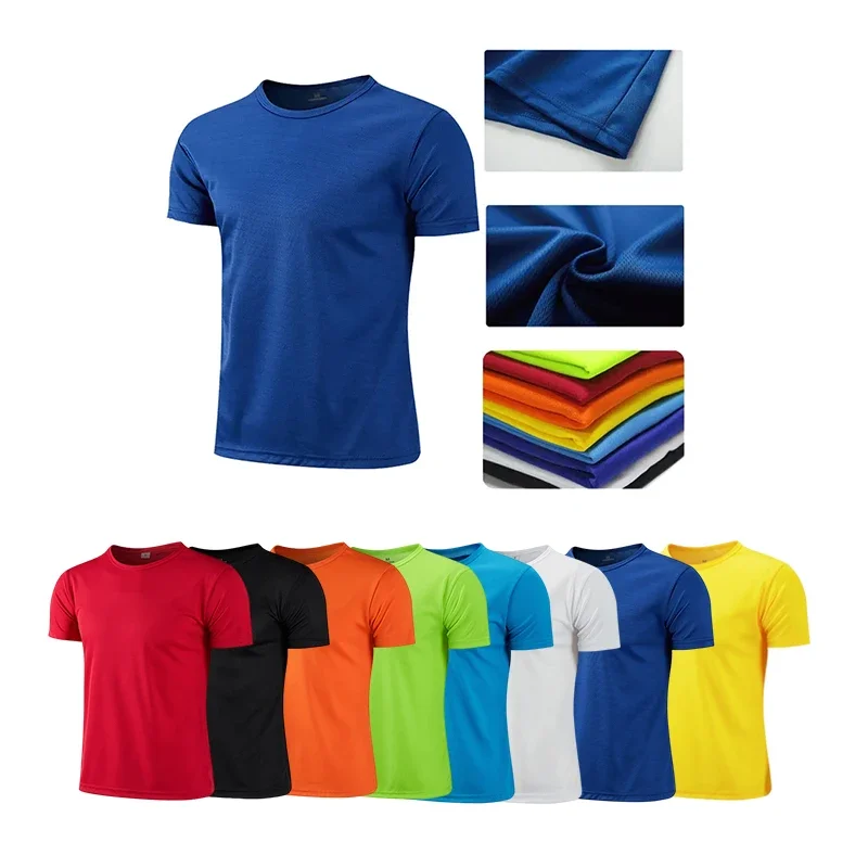 Men's Simple Quick Dry Moisture Wicking Compression T-Shirt Soccer Jersey Running Jogging Athletic Gym Training Top 2026 Summer