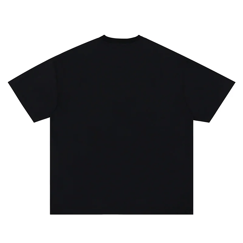 الصيف شارع العليا التكتيكية سترة طباعة أسود رمادي تي شيرت الرجال النساء عالية الجودة القطن المحملة القمم 2025 المتضخم تي شيرت #2