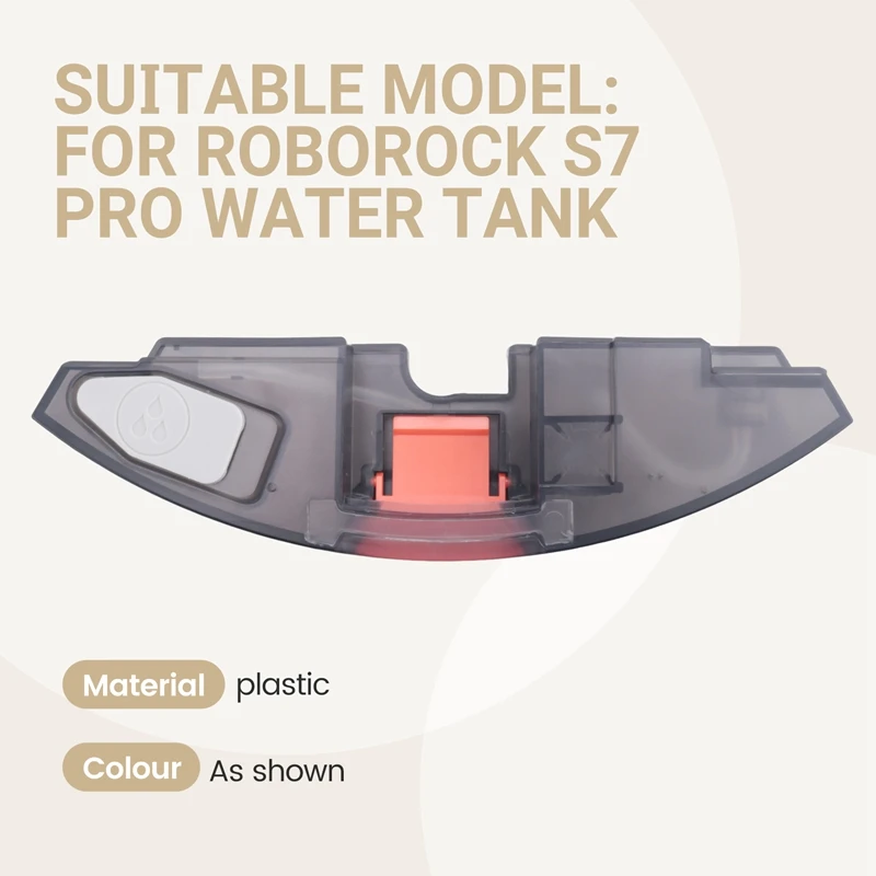 Tanque de água de substituição para peças de aspirador de pó robô Roborock S7 Maxv Ultra/S7 MAXV/S7 Pro