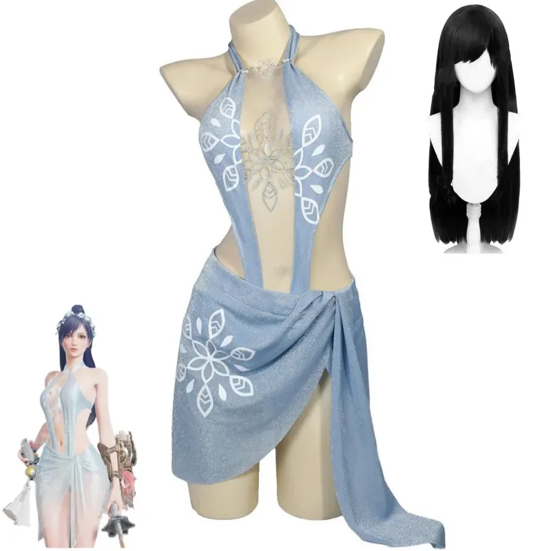 Аниме-игра Naraka: Bladepoint Justina Gu, карнавальный костюм, униформа для ролевых игр, летний купальник, парик бикини, женский сексуальный карнавальный костюм6;