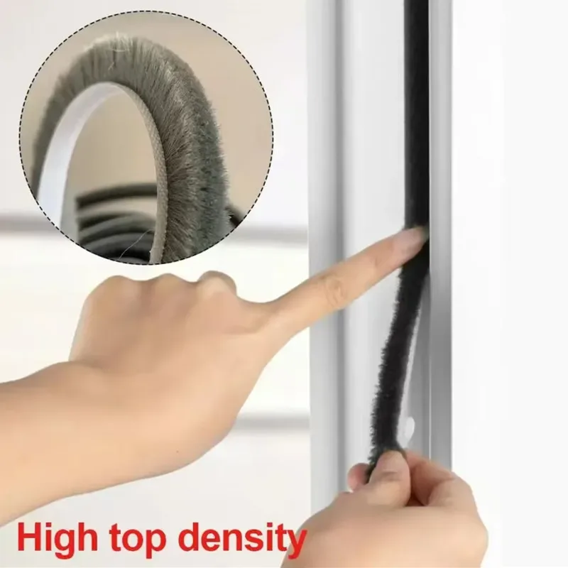 1/5/10/20M Door Window Windproof Dust Sound Insulation Seal Strip Self Adhesive Home Wardrobe Door Window Gap Filler Brush Strip