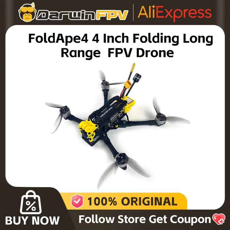 DarwinFPV FoldApe4 4 Inch Folding Long Range FPV Drone F411 15A