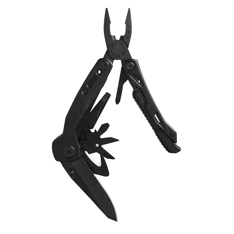 Professional Portable Multitool Foldable Flintstone Pliers with Scissors Screwdriver EDC Tools for Camping Outdoor Activities