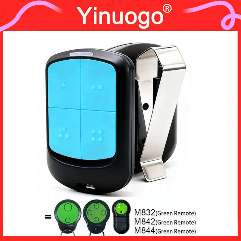 

YNG811 For Merlin M842 M832 M844 Remote Control Work With MERLIN Prolift M430R M230T Garage Door Opener Motor