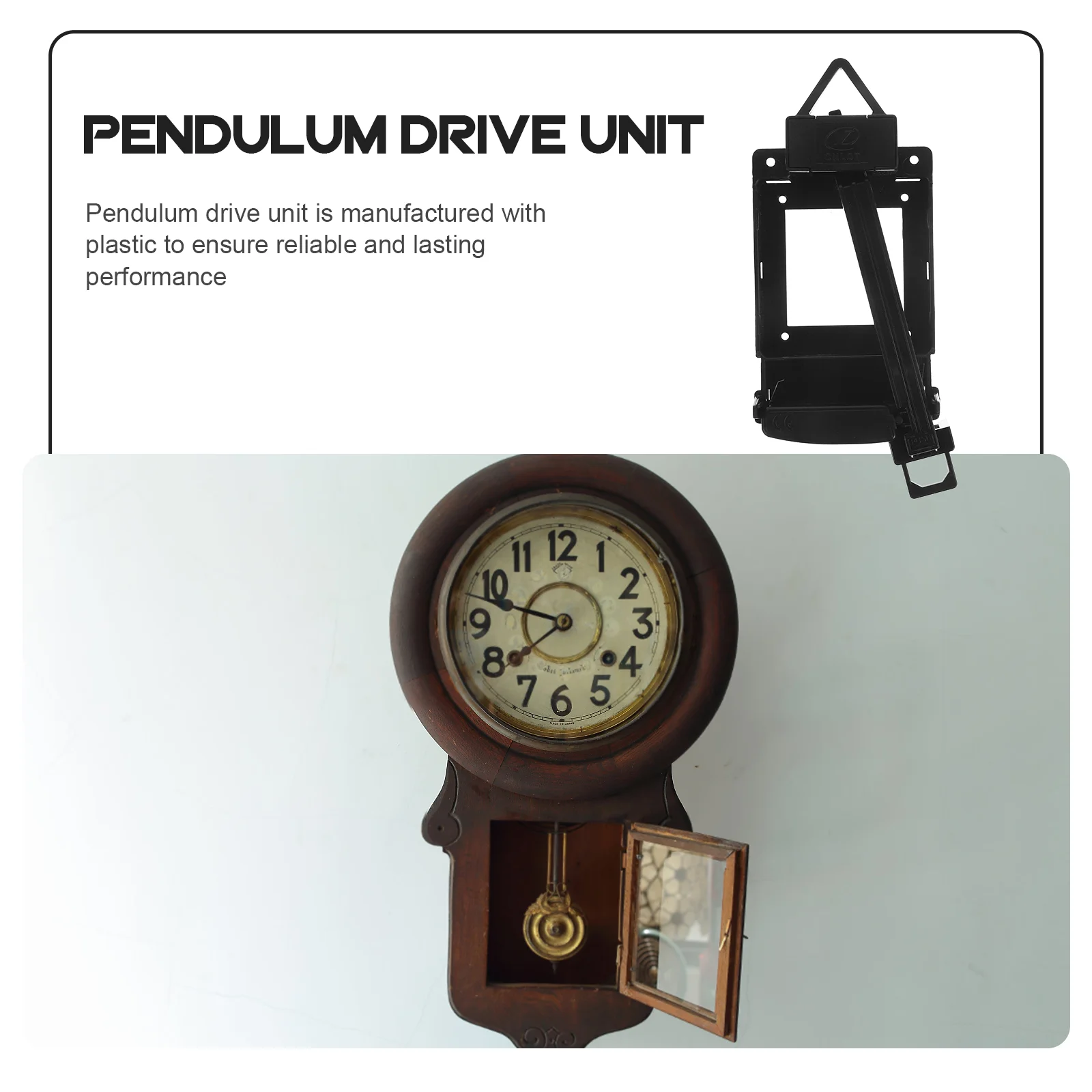 2 Pcs Pendulum Drive Movement Case Heavy Duty Unit Clock Swing Kit Metal Wall Repair