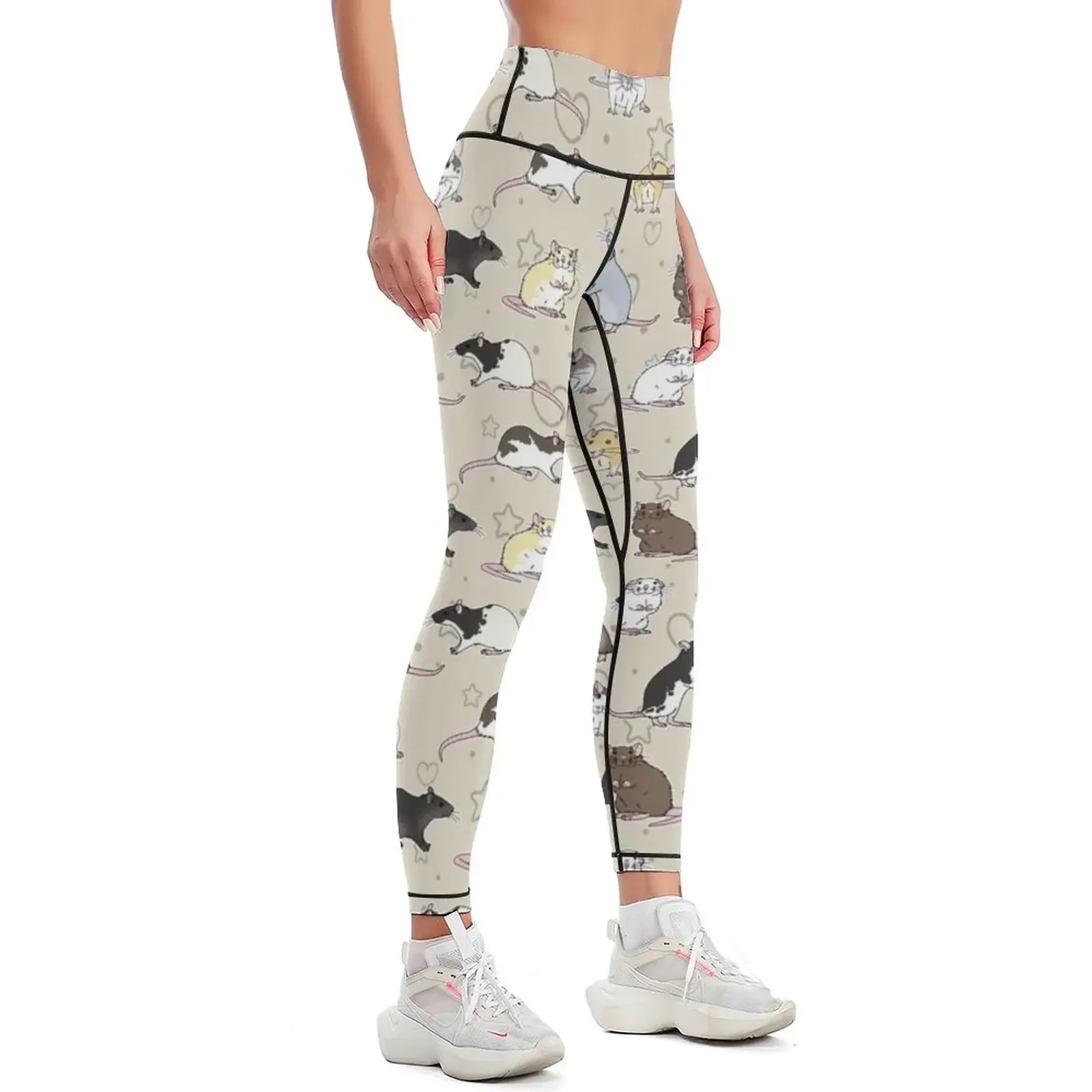 fancy rats pattern simple but cute Leggings Pants sport push up tights for Legging sport Womens Leggings