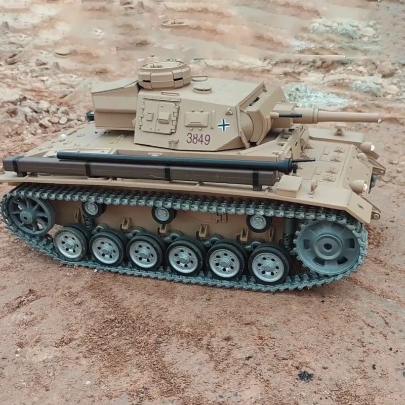 Kubin Kehenglong 3849-1 1:16 German Panzer III H-type Tank Simulation Remote Control Electric Multi functional Competitive Tank