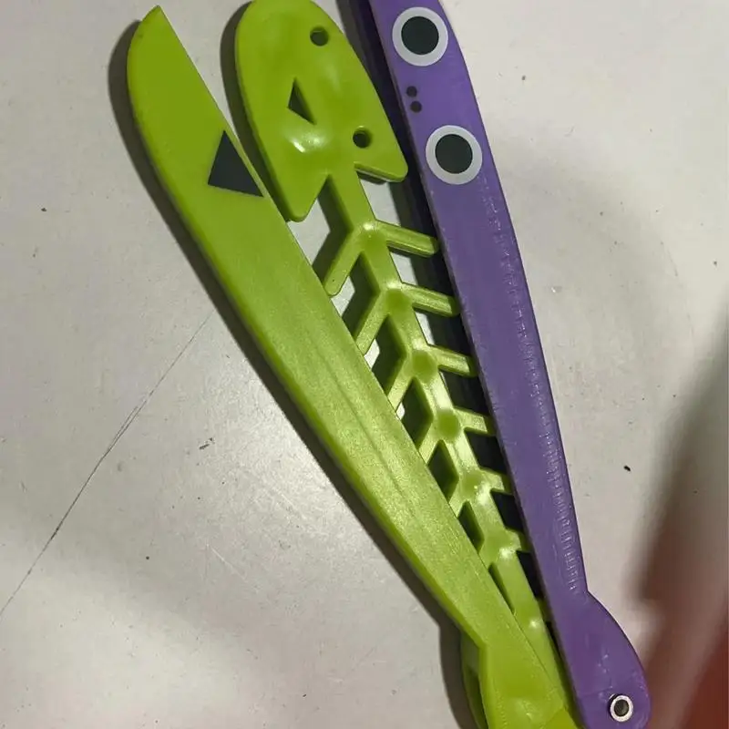 Foldable Butterfly Knifes Trainer Portable ABS Pocket Practice Knife Training Tool for Outdoor Games Balisongs Trainer