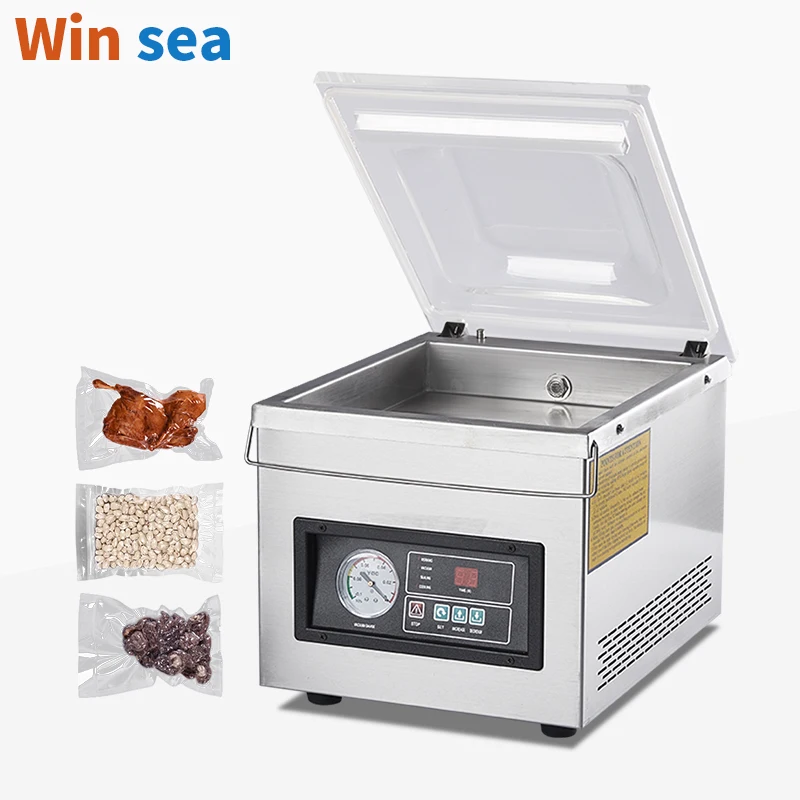 

DZ-260 Stainless Steel Desktop Vacuum Sealer With 260mm Seal Bar Suitable for Restaurant and Home Use Packing Machine
