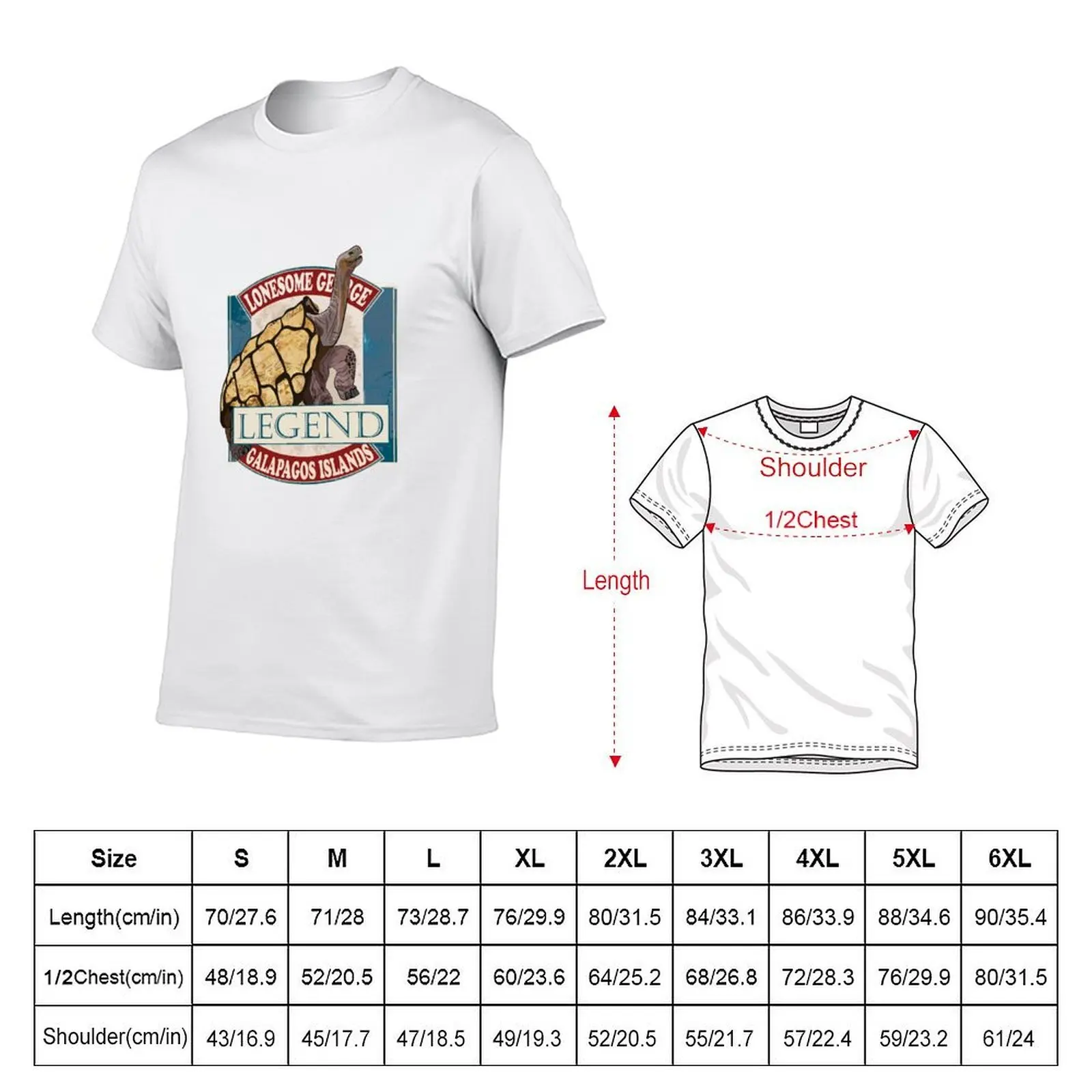 Galapagos Lonesome George The Legend T-Shirt men t shirt cotton 100% graphic t shirts for man T-Shirt