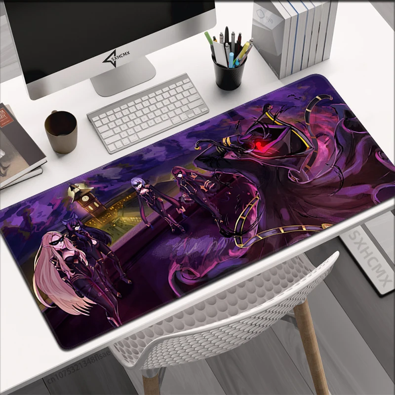 Anime Mouse Pad The Eminence in Shadow Gamer Office Grande Desk Pad Computer Gaming Accessories Stitch Edge Rubber Keyboard Mat