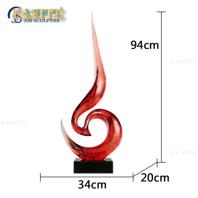 For Modern Home Living Room Hotel Entrance Cabinet Transparent Sculpture Ornament Soft Decoration Crafts Model Room Decor