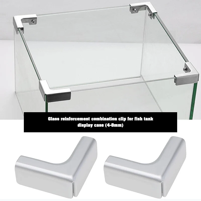 Stainless Steel Combination Glass Clamp for Glass Display Cabinet Fishbowl Fixing Clip Ceramic Tile Panel Reinforced Splicing