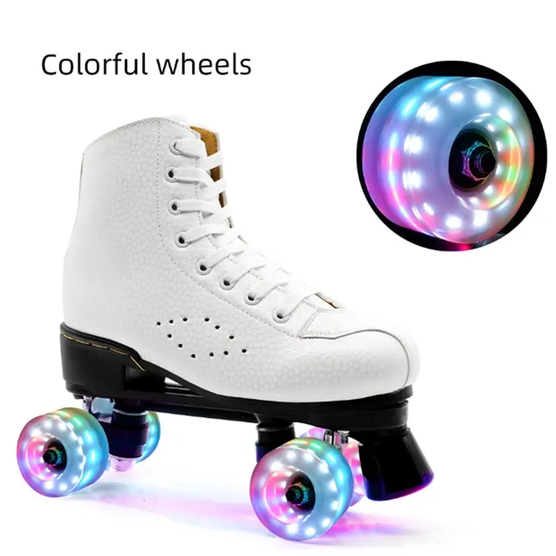 L71A 8 Pcs Roller Skate Wheels 58Mm X 32Mm Luminous Quad Roller Skateboard Roller Skates Light Up Wheels Colorful