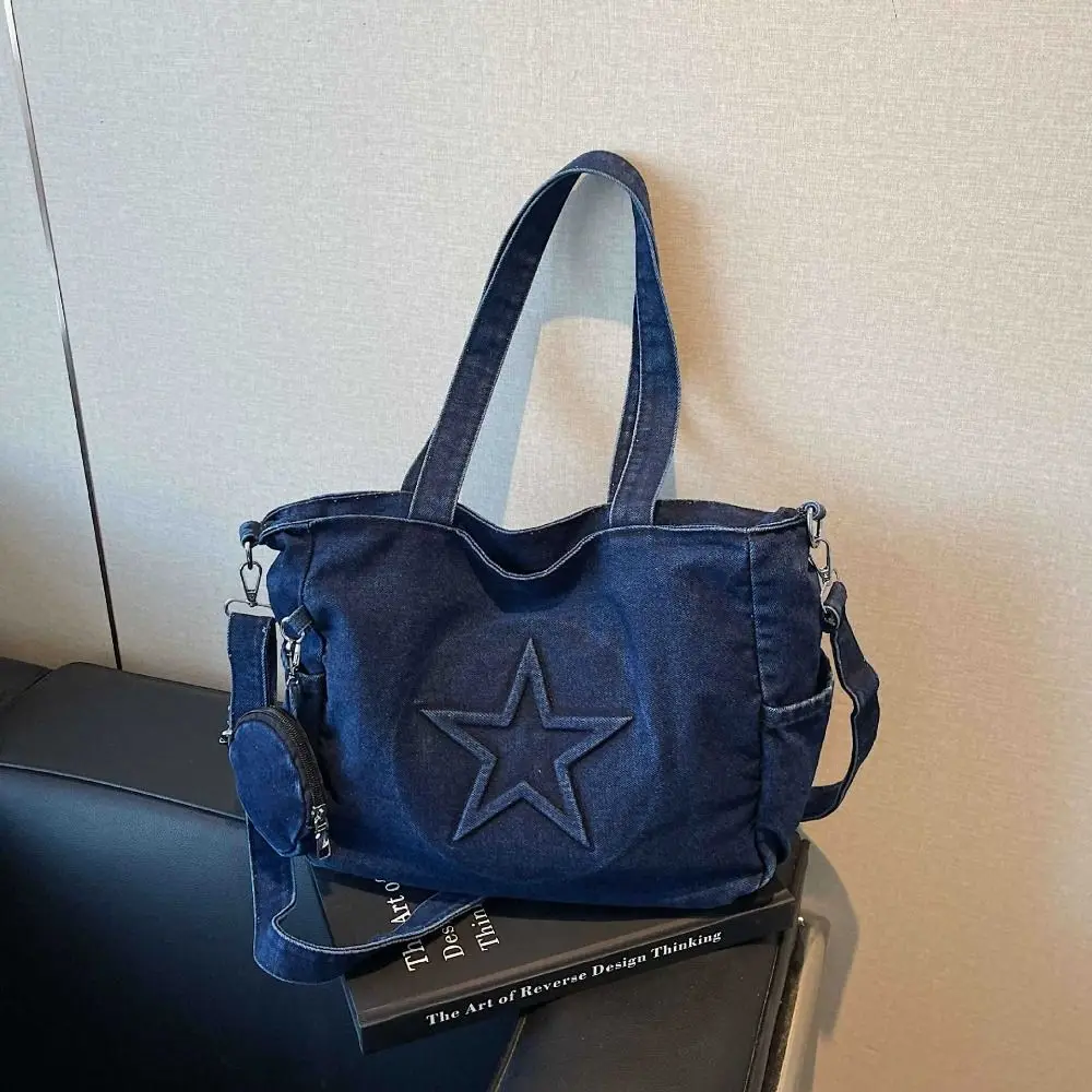 

Fashion Vintage Women Tote Bags Y2k Large Capacity Messenger Bags Stars Harajuku Gothic Handbag Commuting