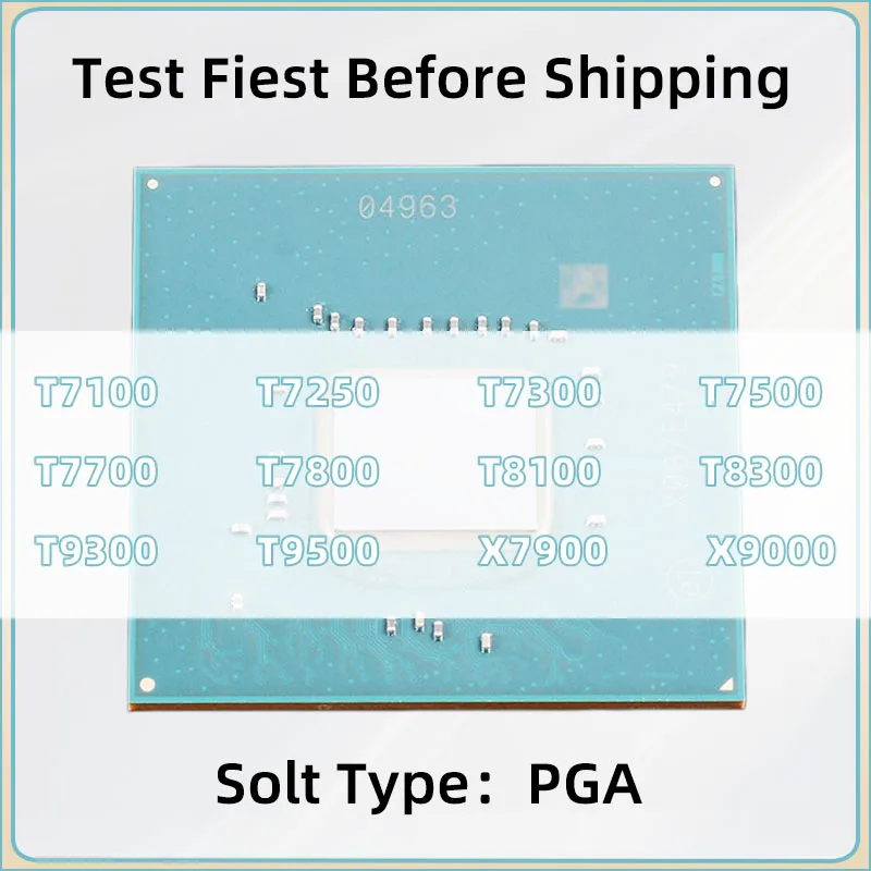 T7100 T7250 T7300 T7500 T7700 T7800 T8100 T8300 T9300 T9500 X7900 X9000 PGA PIN NEW NOTEBOOK CPU