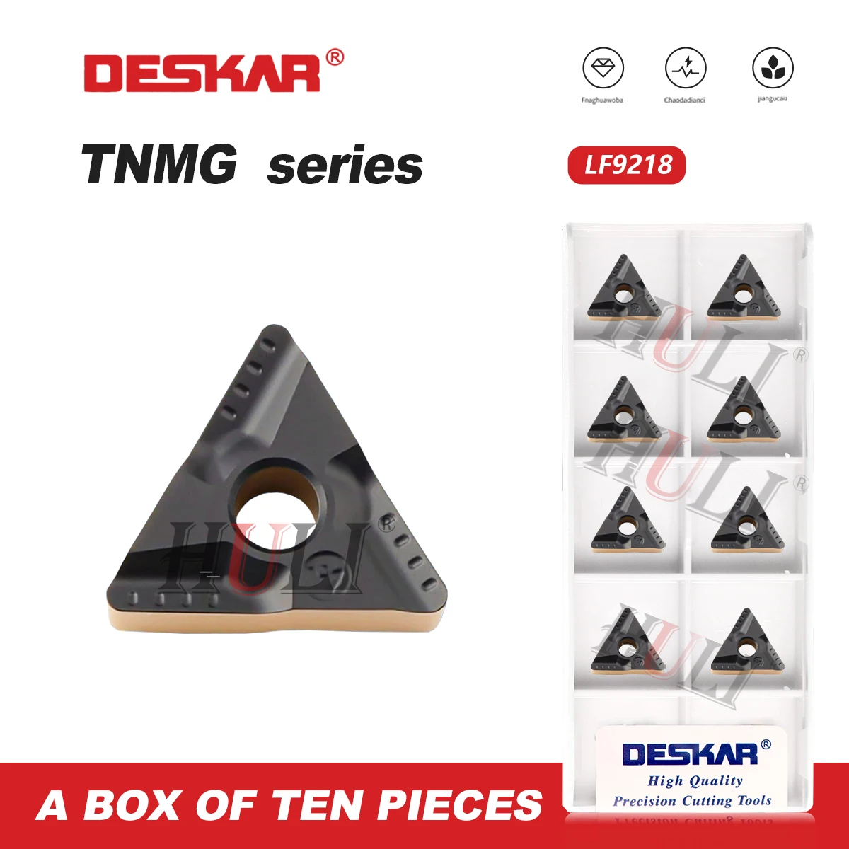 

DESKAR TNMG 160404 /TNMG 160408 R-VF L-VF LF9218 CNC lath Cutting Tool Used For Processing Steel Part Turning Tool Cutting tool
