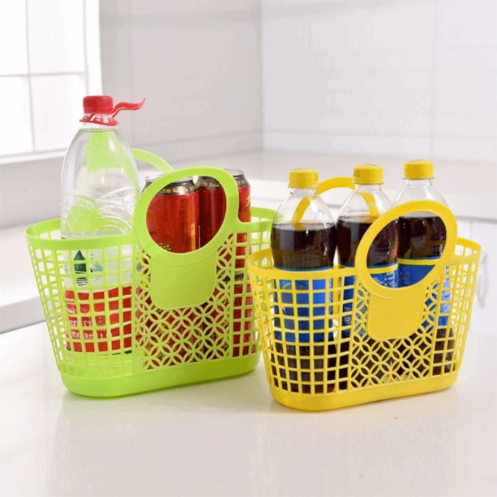 1Pcs Kunststoff Hand Hängen Praktische Organizer Küche Bad Zubehör Korb Lagerung Korb