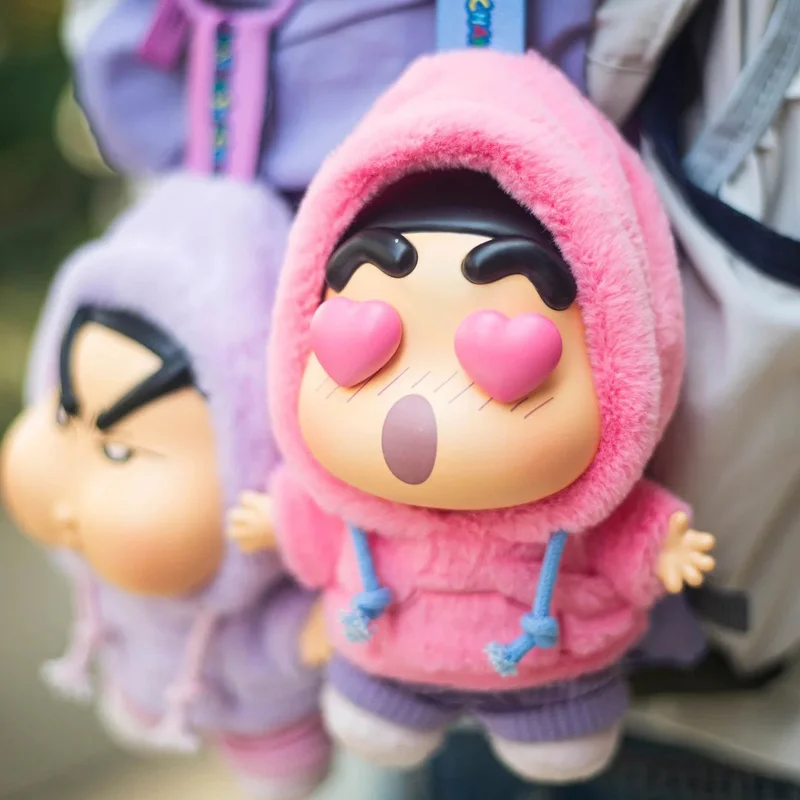 

Crayon Shin-Chan Emotional Dopamine Series Vinyl bag hanging Blind Box Cute Keychain Collectible Doll Bag Charm Trendy Toy Gift