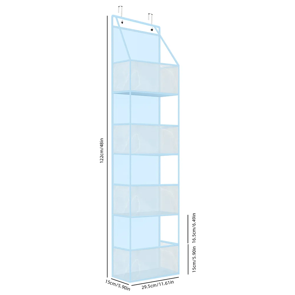 4/6Tier Over The Door Organizer Miscellaneous Clothes Toy Hanging Storage Bag With Mesh Pockets Shelves For Closet Bedroom Dorm