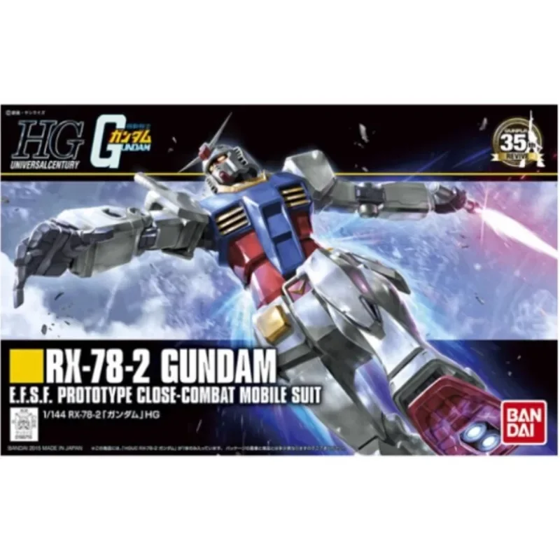 Spot Directe Levering Bandai Originele Anime Collectible GUNDAM Model HGUC RX-78-2 GUNDAM Action Figure Montage Speelgoed Voor Kinderen