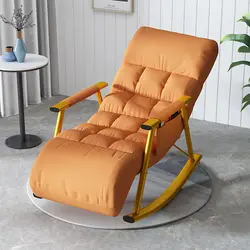 Chaise à Bascule Pliable pour Adulte, Fauteuil de Salon Relaxant, Lit, délégations, Soleil Inclinable, Rangement, Canapé Paresseux, Meubles